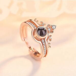 100-Language Love Message Projecting Korean Jewelry Ring