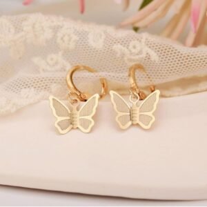 Combo Set of 6 Korean Jewelry Gold-Plated Stud Earrings