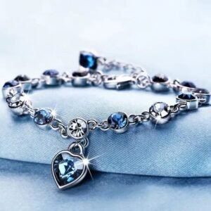 Sterling Silver Coated Charm Korean Jewelry Bracelet