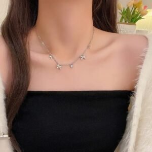 Bow Charms Korean Jewelry Necklace