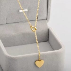 Long Pendant Heart-Shaped Korean Jewelry Necklace